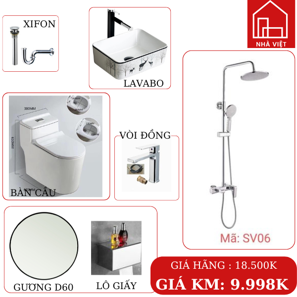 Combo thiết bị vệ sinh số 1