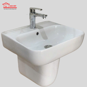 Chậu Rửa Treo Tường Vuông Chân Rời