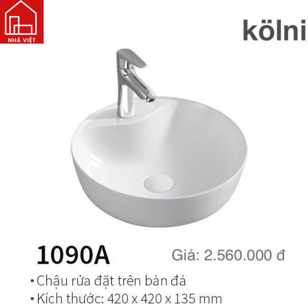 Chậu Rửa Mặt Trên Bàn Đá Kolni 1090A