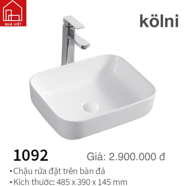 Chậu Rửa Mặt Trên Bàn Đá Kolni 1092