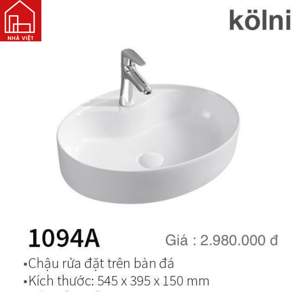 Chậu Rửa Mặt Trên Bàn Đá Kolni 1094A