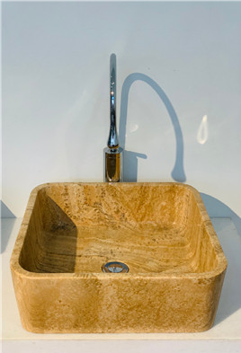 Chậu Lavabo Vuông Mỏng BST58 Eximstone 43cm-18kg