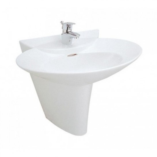 Chậu Rửa Lavabo Chân Lửng Treo Tường TOTO LHT908C