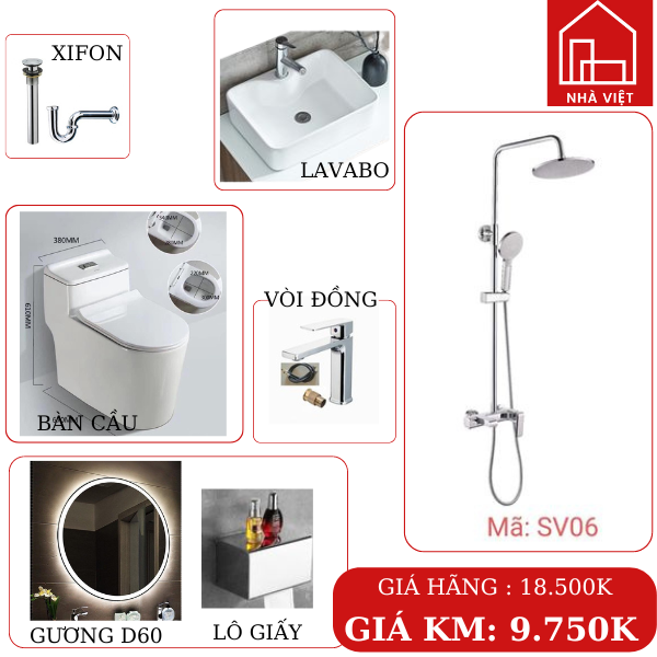 Combo thiết bị vệ sinh số 1