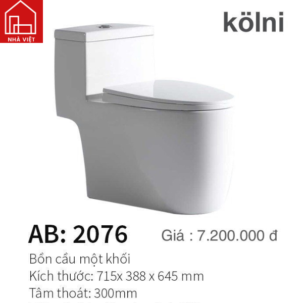 Bồn Cầu Một Khối Kolni AB 2076