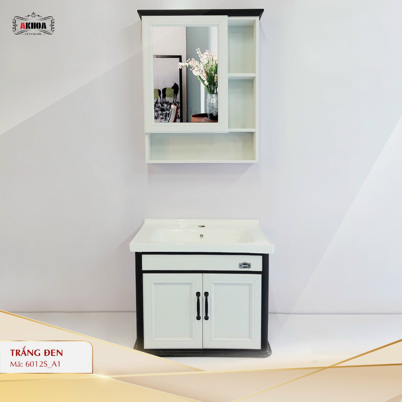 Tủ chậu nhựa cacbon kích thước 50x60x47cm