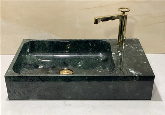 Chậu Lavabo XCN47 Chữ Nhật Khoét Lỗ Xifon Góc Eximstone 61CM-35KG