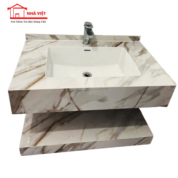 Bộ Bàn Đá 2 Tầng Chậu Âm Tràn Viền BD50804 2024