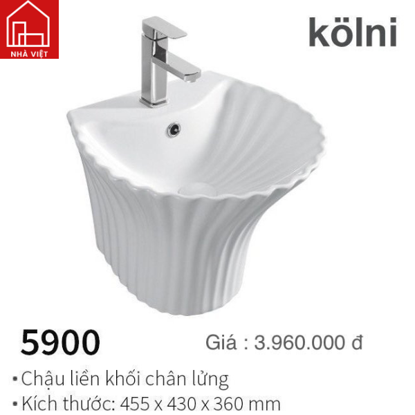 Chậu Liền Khối Chân Lửng Kolni 5900