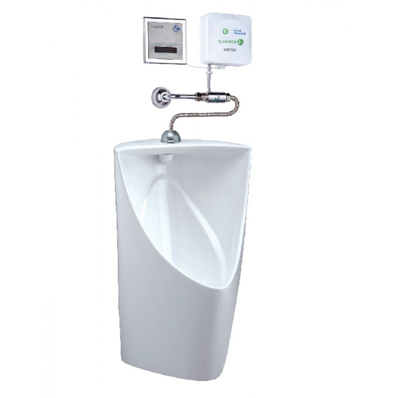 Bệ Tiểu Nam Treo Tường Caesar U0233+Xả Cảm Ứng A637+Máy Tạo Ozon A610OZ