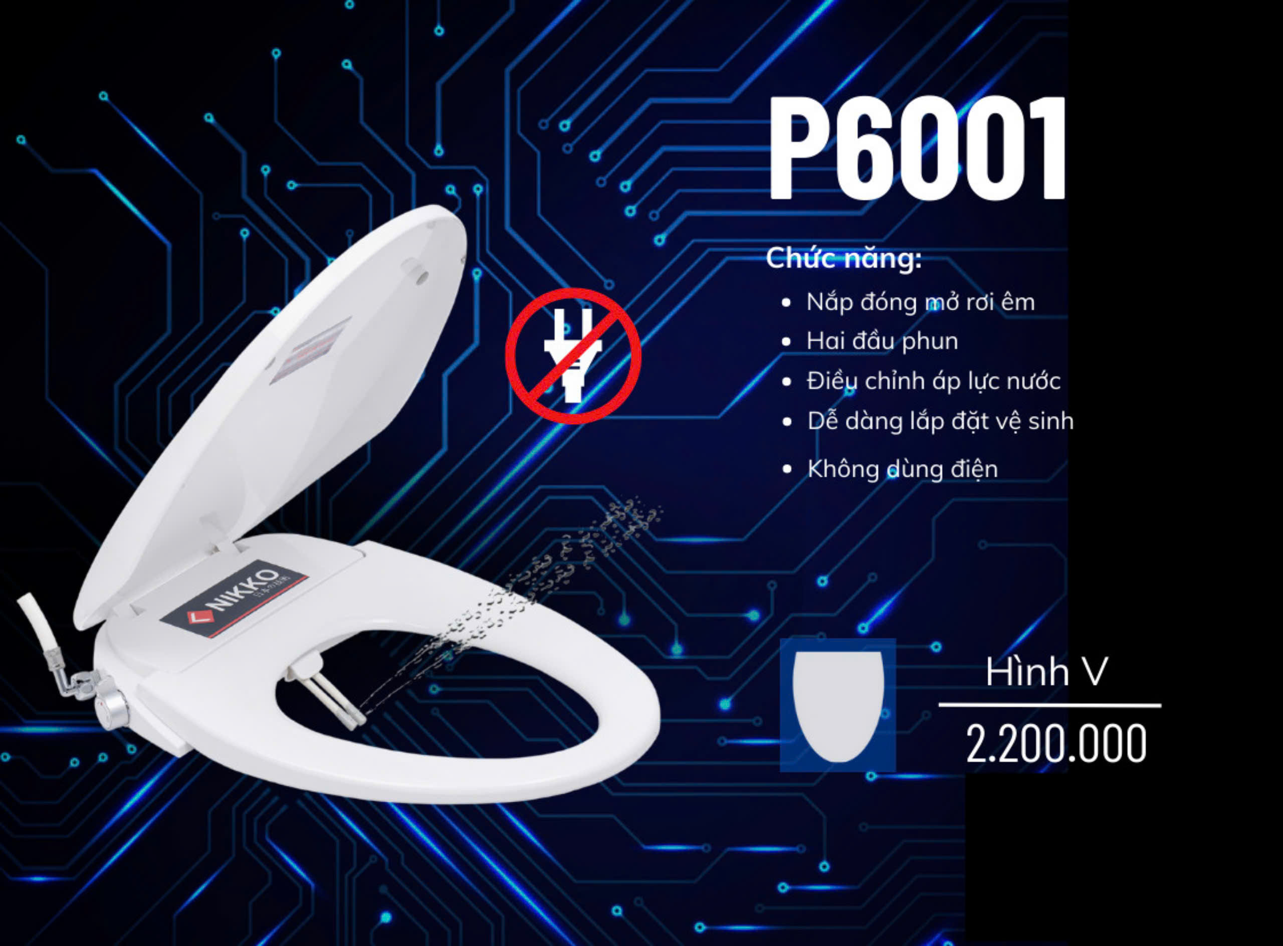 Nắp Rửa Cơ Nikko Mã P6001