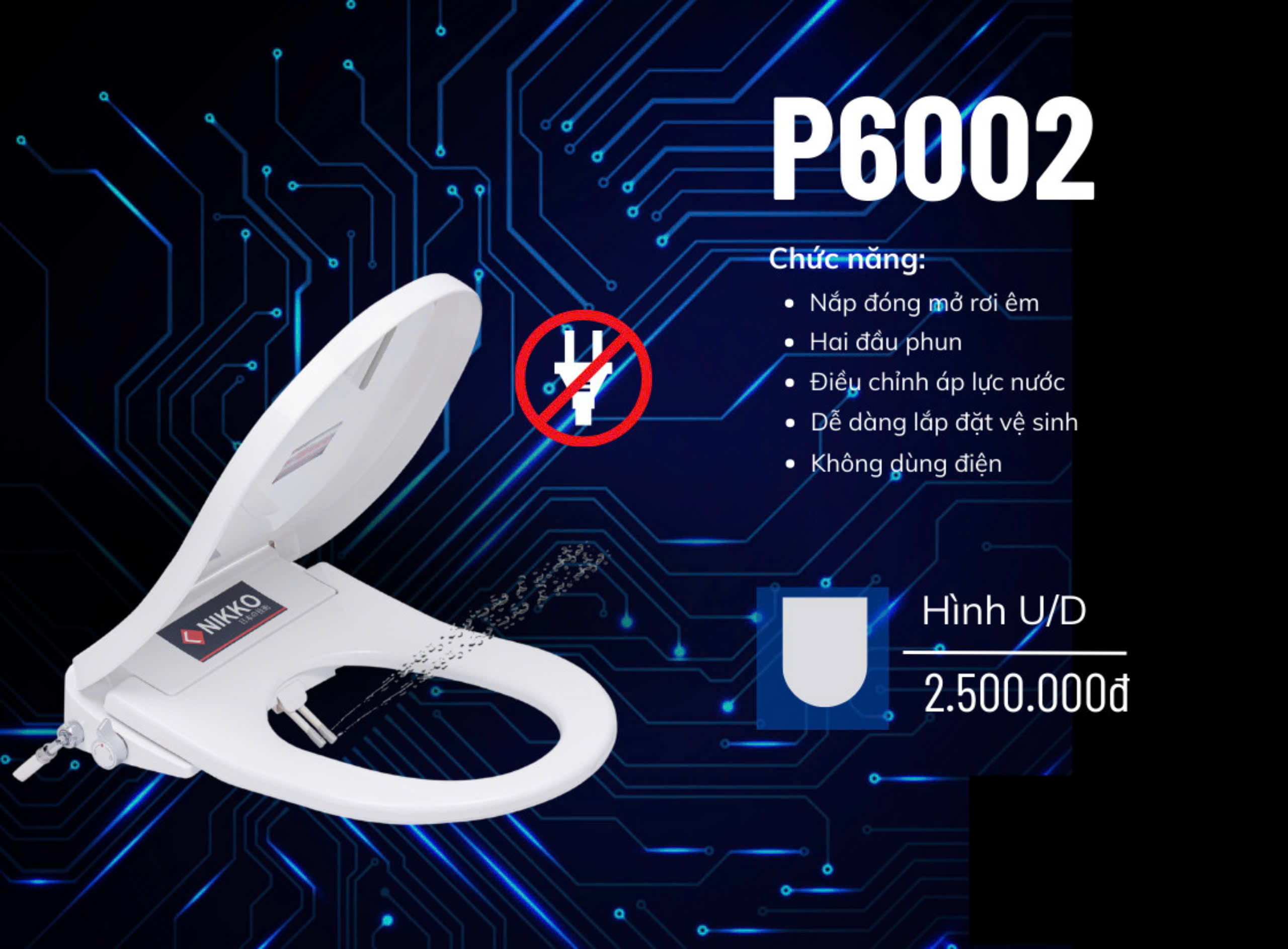 Nắp Rửa Cơ Nikko Mã P6002