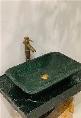 Chậu Lavabo BST60 Chữ Nhật Vát Cạnh Eximstone 58CM-22KG