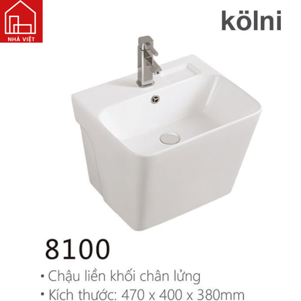 Chậu Liền Khối Chân Lửng Kolni 8100