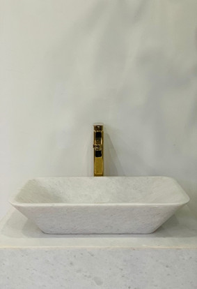 Chậu Lavabo BST57B Chữ Nhật Vát Cạnh Eximstone 58CM-22KG