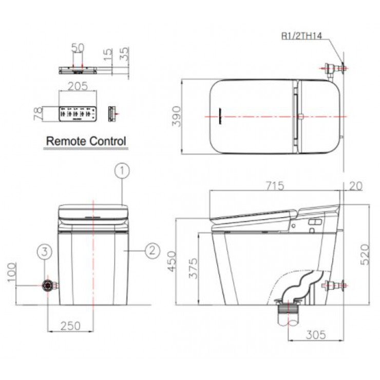 Bồn Cầu Điện Tử American Standard KP-8310 PLAT Nắp Êm