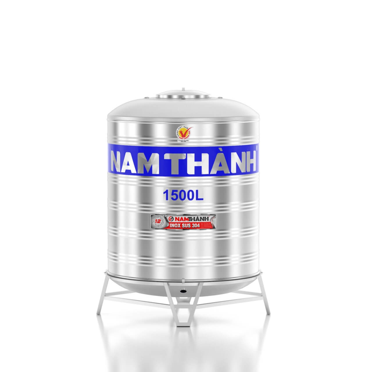 Bồn Nước Inox 1500 Lít Đứng Nam Thành