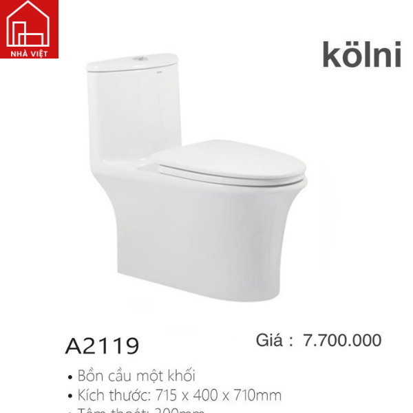 Bồn Cầu Một Khối Kolni A2119