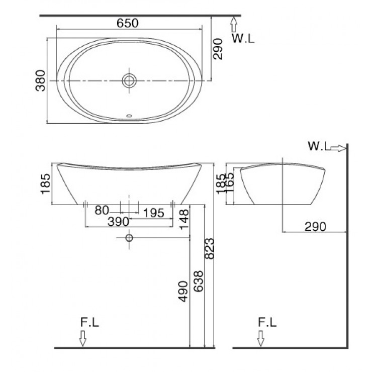 Chậu Rửa Đặt Bàn Inax L-465V