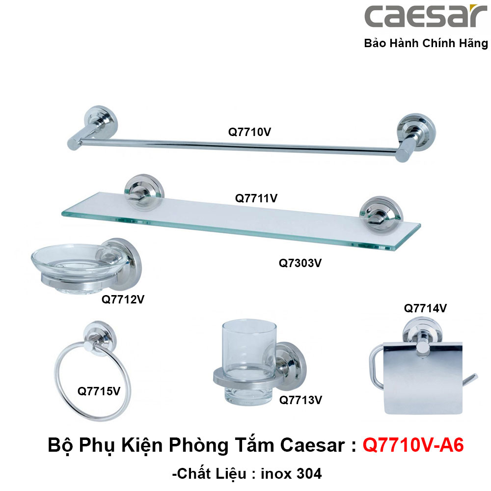 Bộ Phụ Kiện Phòng Tắm Caesar Q7710-A6