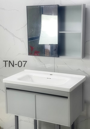 Bộ Tủ Chậu Kệ Gương Lavabo Phòng Tắm TN07 ( 80cm )