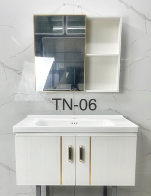 Bộ Tủ Chậu Kệ Gương Lavabo Phòng Tắm TN06 ( 80cm )