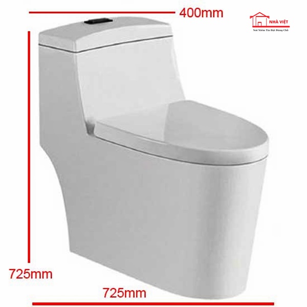 Bồn cầu ROY-2952X-S một khối |Men Aqua Ceramic, xả tiết kiệm nước, nắp êm