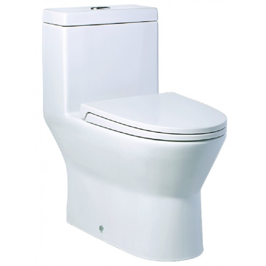 Bồn Cầu CAESAR CD1374 Một Khối Nắp Êm