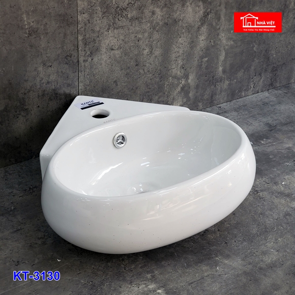 chau lavabo gan goc tuong kante kt3130