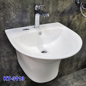 Chậu Lavabo Treo Tường Liền Khối Kante KT3113