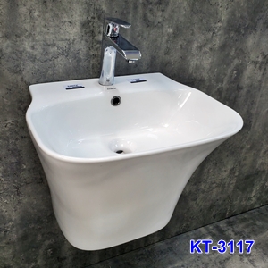 Chậu Lavabo Treo Tường Liền Khối Kante KT3117