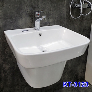 Chậu Lavabo Treo Tường Liền Khối Kante KT3123