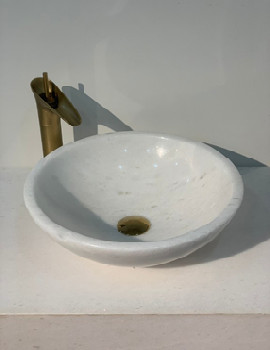 Chậu Đá 7kg Lavabo Eximstone Tròn Mỏng Mini 28cm