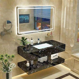 Combo Bàn Đá 2 Tầng Chậu Lavabo Gương Led  2023