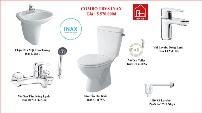 Combo Thiết Bị Vệ Sinh Inax MS-042023