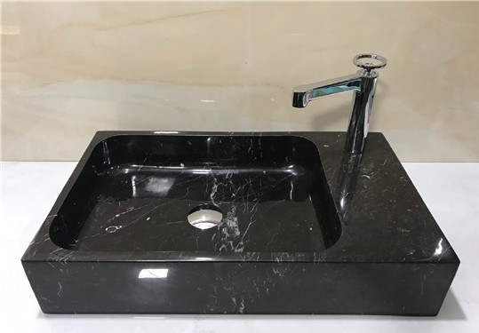 Chậu Lavabo DCN27 Chữ Nhật Khoét Lỗ Xifon Góc Eximstone 61CM-35KG