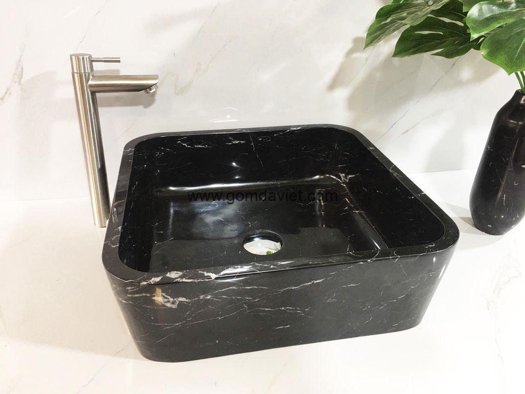 Chậu Lavabo Vuông Mỏng BST42 Eximstone 43cm-18kg