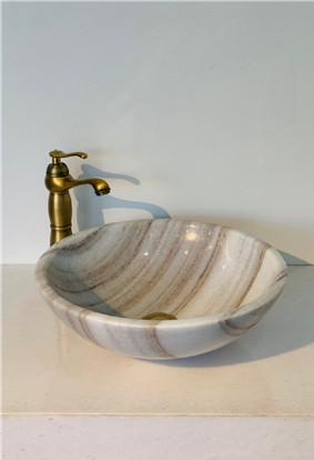 Chậu Đá 7kg Lavabo Eximstone Tròn Mỏng Mini 28cm