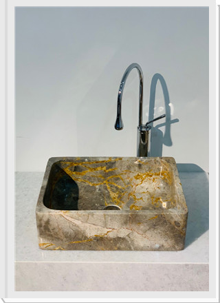 Chậu Lavabo Vuông Mỏng DK43 Eximstone 43cm-18kg