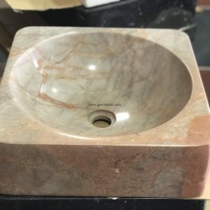 Chậu Lavabo Vuông Dày BST26 Eximstone 43cm-47kg
