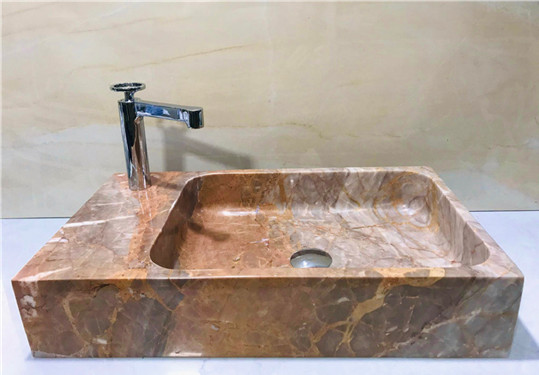 Chậu Lavabo HCN27 Chữ Nhật Khoét Lỗ Xifon Góc Eximstone 61CM-35KG