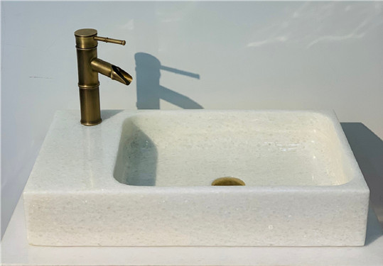 Chậu Lavabo TCN29A Chữ Nhật Khoét Lỗ Xifon Góc Eximstone 61CM-35KG