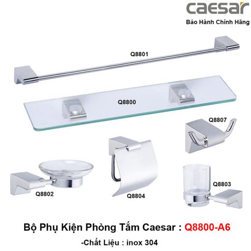 Bộ Phụ Kiện Phòng Tắm Caesar Q8800-A6