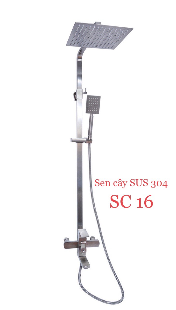 Sen tắm SC16 sen cây vuông inox-sus304