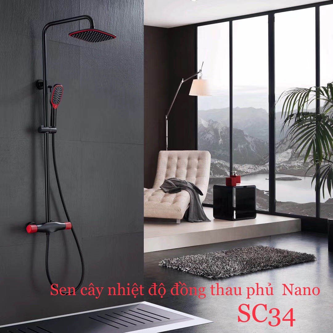 Sen tắm SC34  sen cây nhiệt độ độ đồng phủ nano