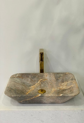 Chậu Lavabo CNV30 Chữ Nhật Vát Cạnh Eximstone 58CM-22KG
