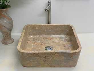 Chậu Lavabo Vuông Mỏng Eximstone 43cm-18kg