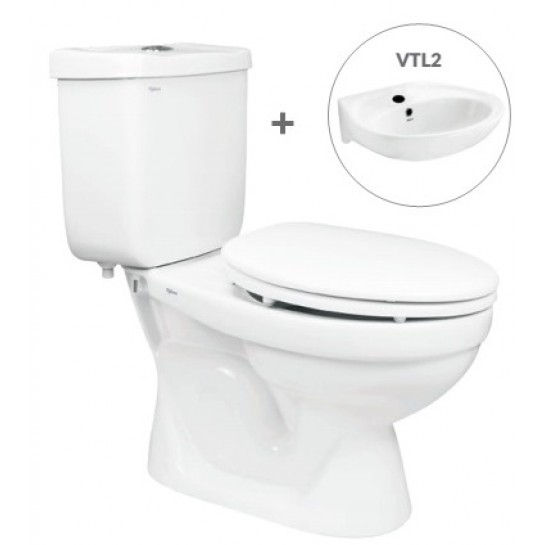 Bồn cầu hai khối Viglacera VT18M ( nắp êm V116 + VG826 )