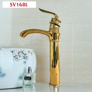 Vòi Lavabo SV168L Đồng Mạ Vàng