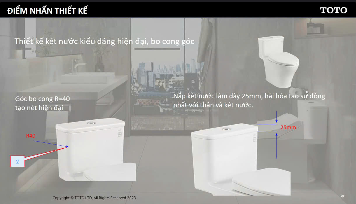 Bàn cầu một khối TOTO MS857DT10 kèm nắp đóng êm TV395VS